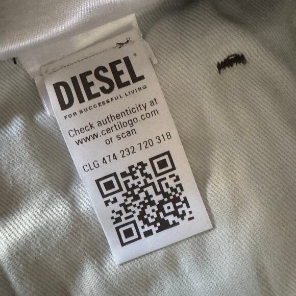 New Diesel Zatiny Bootcut Denim Jeans Dark Blue Rinse Button Fly US Sz 36x30 - Picture 11 of 13